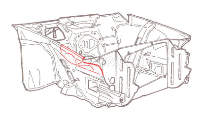 D0447 ALFETTA GTV INNER WING REPAIR PANEL FRONT RIGHT