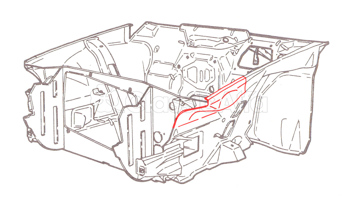 D0448 ALFETTA GTV INNER WING REPAIR PANEL FRONT LEFT