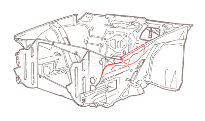 D0448 ALFETTA GTV INNER WING REPAIR PANEL FRONT LEFT