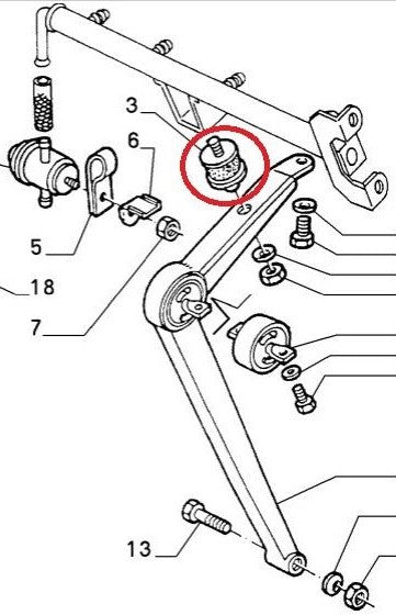 D0488 SUPPORT FOR INJECTION MANIFOLD STAY ARM 