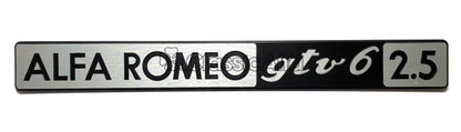D0514 ALFETTA EARLY GTV6 2.5 BOOT BADGE