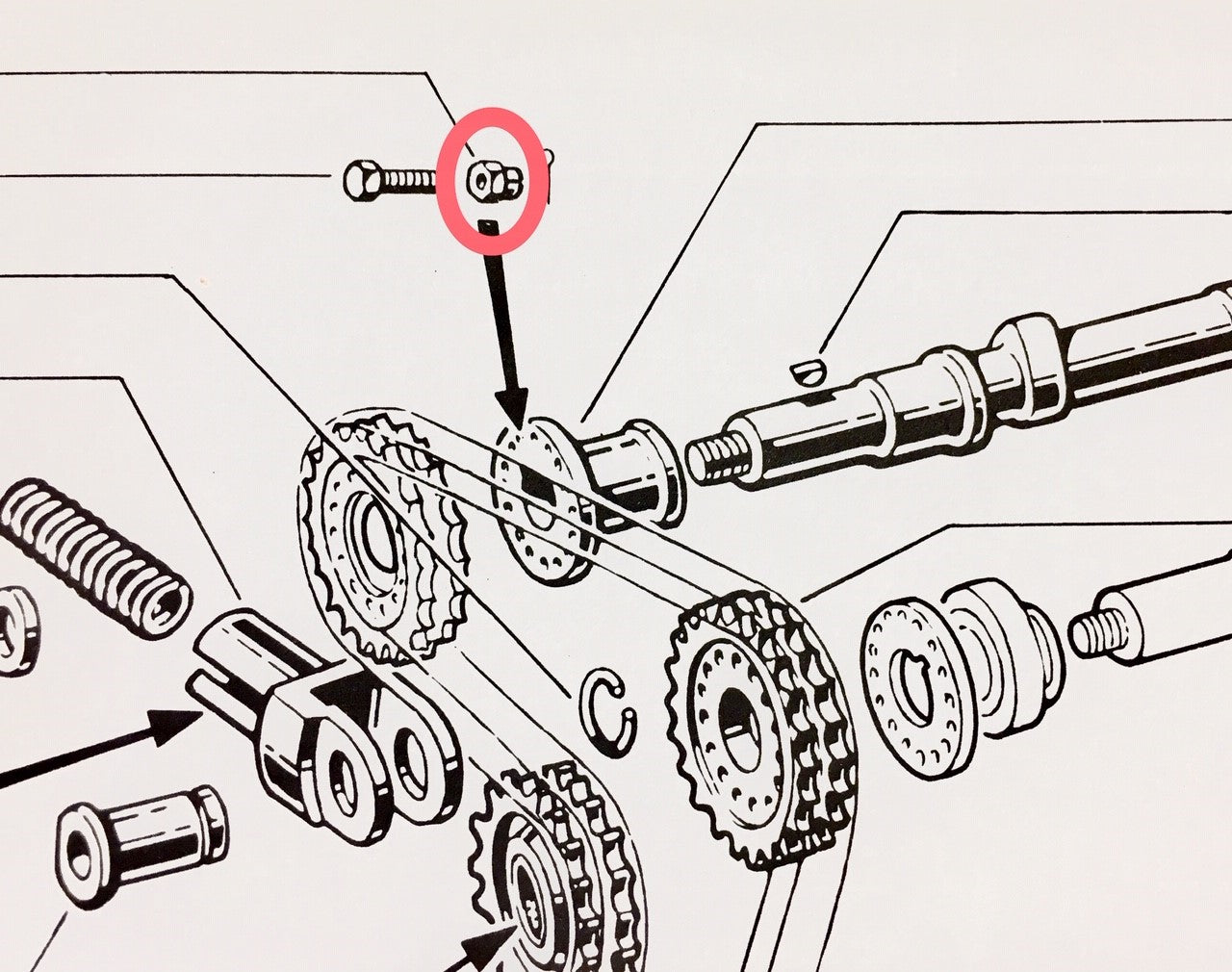 EN079/2  CAMSHAFT SPROCKET STOVER LOCK NUT