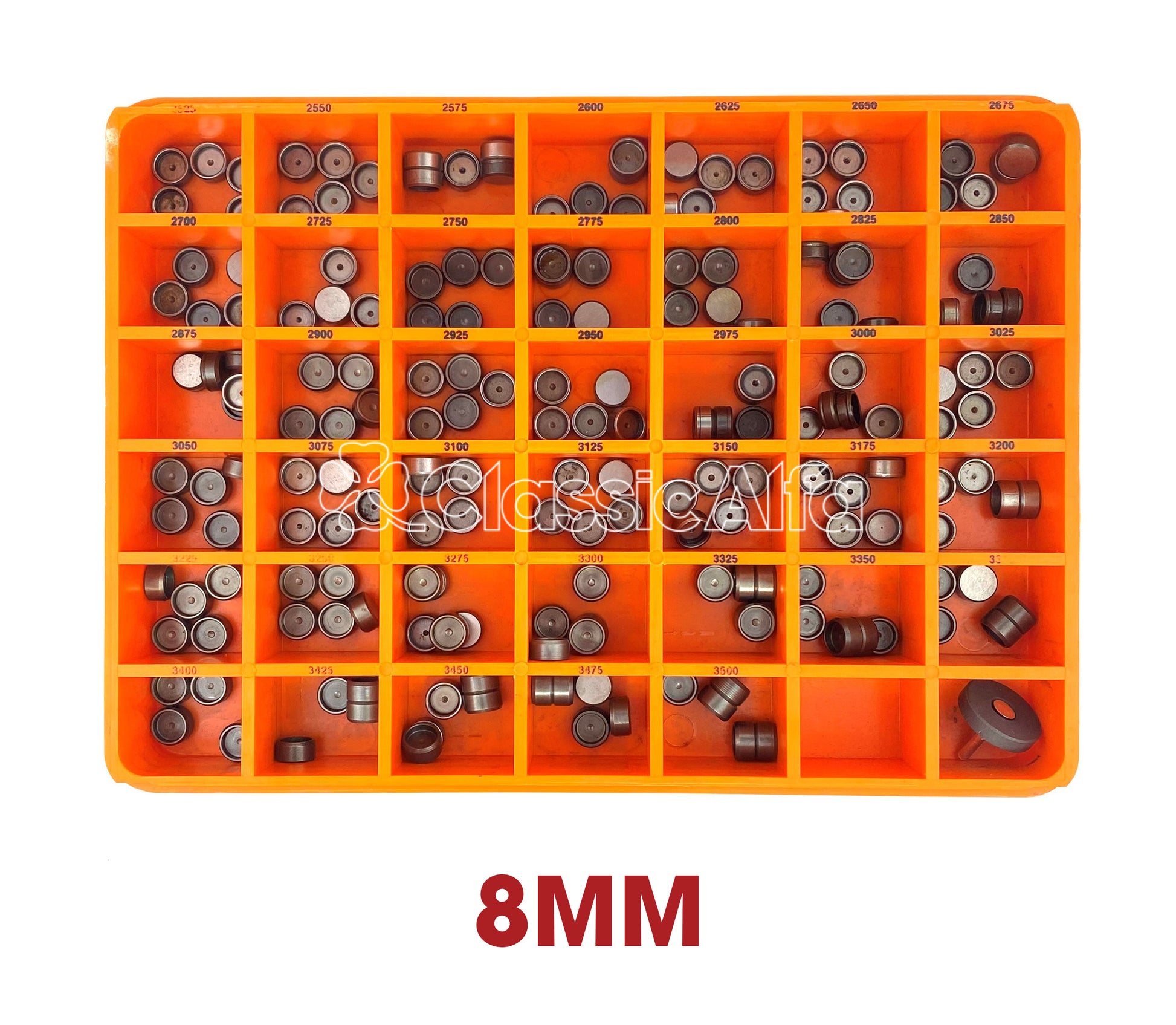 EN107/1 VALVE SHIM BOX 8MM (2.525-3.5MM)