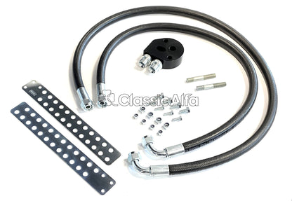 EN572 OIL SANDWICH PLATE KIT - PRE '72 CARS (RUBBER HOSES)
