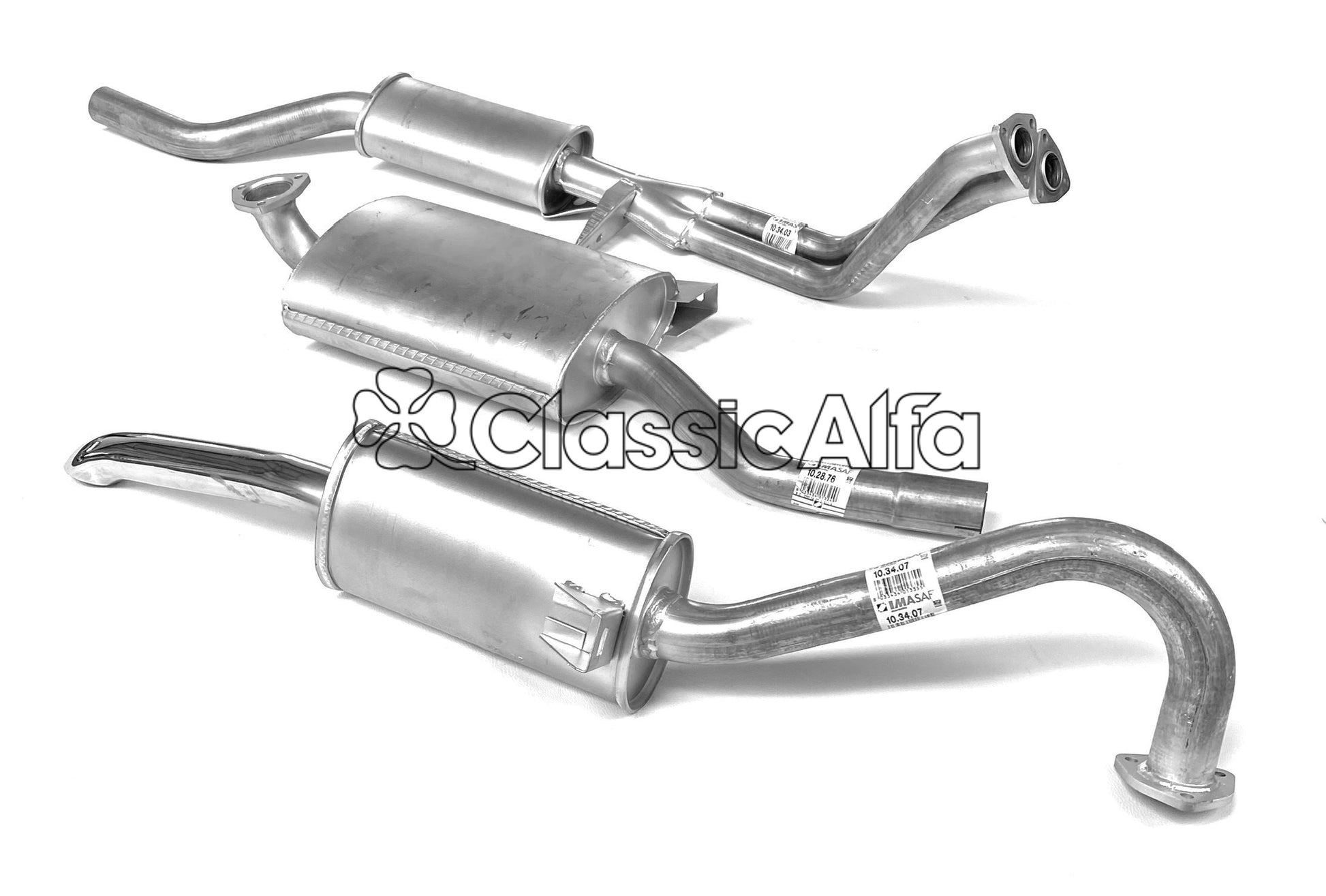 EX002 COMPLETE EXHAUST - SPIDER 1970-86 - NOW WITH FITTING KIT. 