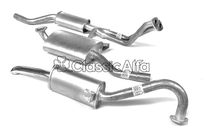 EX002 COMPLETE EXHAUST - SPIDER 1970-86 - NOW WITH FITTING KIT. 