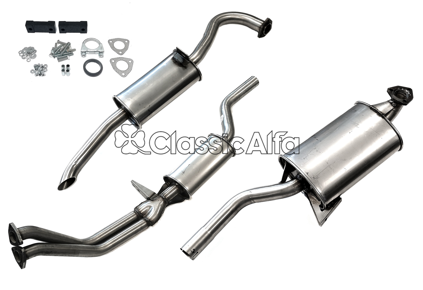 EX052 STANDARD STAINLESS STEEL COMPLETE EXHAUST - 2000 SPIDER 1970-86
