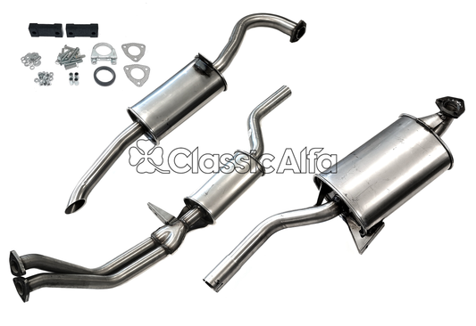 EX052 STANDARD STAINLESS STEEL COMPLETE EXHAUST - 2000 SPIDER 1970-86