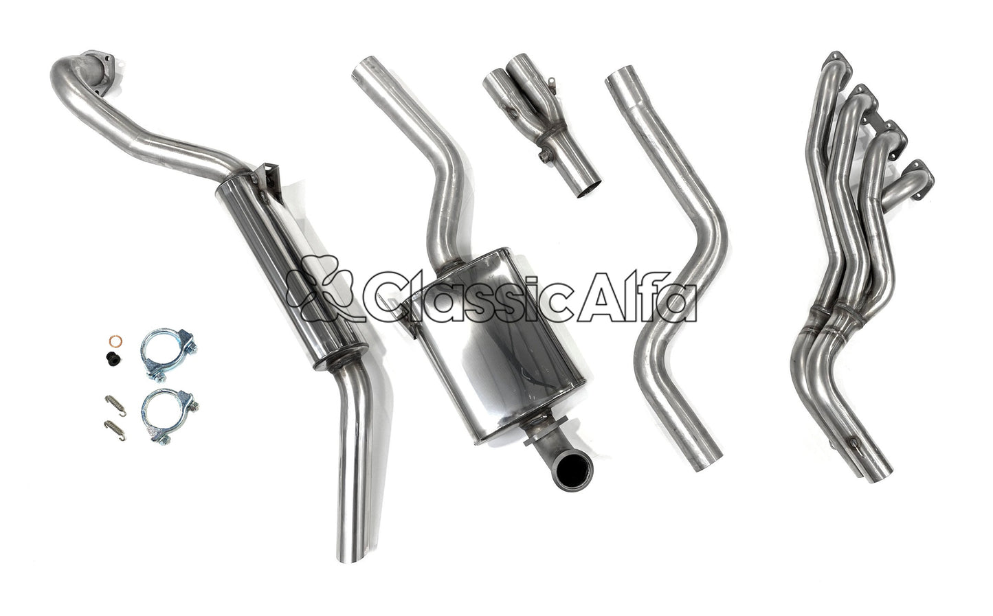 EX084 FULL STAINLESS STEEL EXHAUST - 105 GT LHD (MECHANICAL CLUTCH)