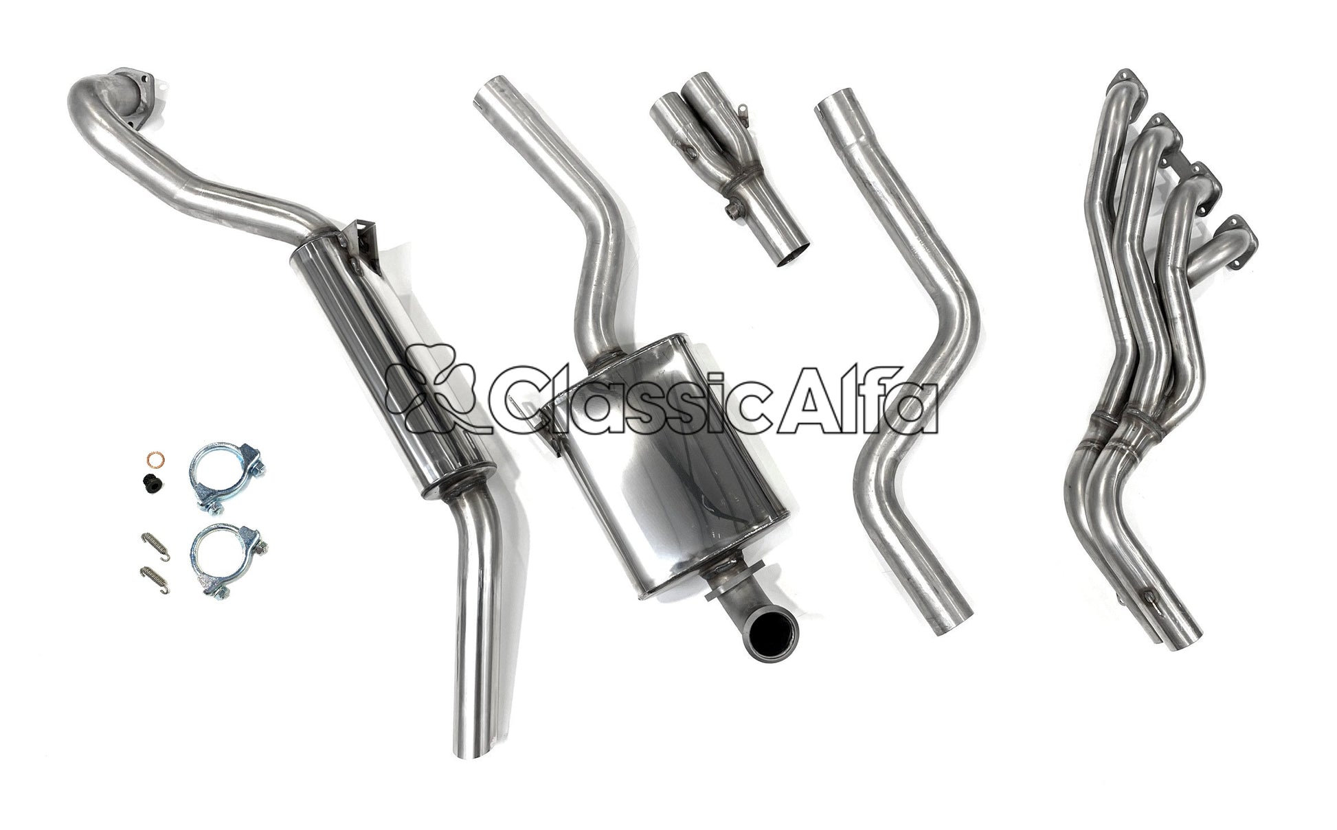 EX084 FULL STAINLESS STEEL EXHAUST - 105 GT LHD (MECHANICAL CLUTCH)