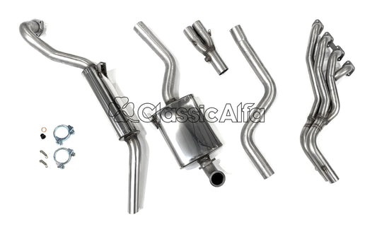 EX084 FULL STAINLESS STEEL EXHAUST - 105 GT LHD (MECHANICAL CLUTCH)