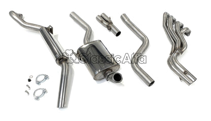 EX084 FULL STAINLESS STEEL EXHAUST - 105 GT LHD (MECHANICAL CLUTCH)