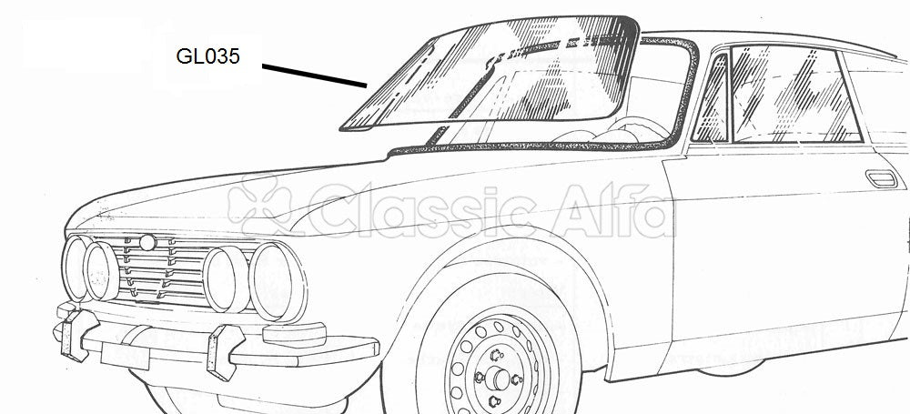 GL035 GT/GTV HEATED FRONT WINDSCREEN 