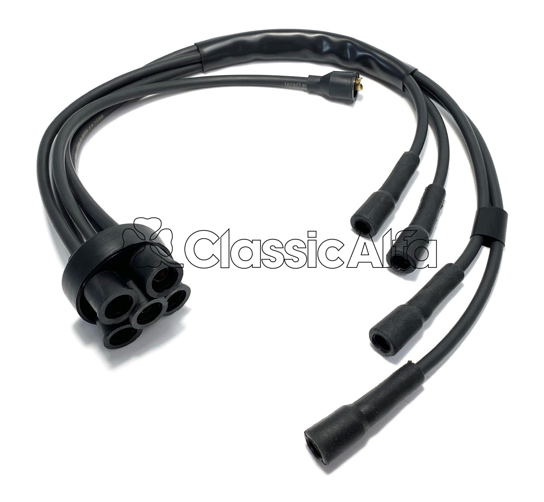 IG062 HT LEAD SET - EARLY TYPE IN BLACK SILICONE