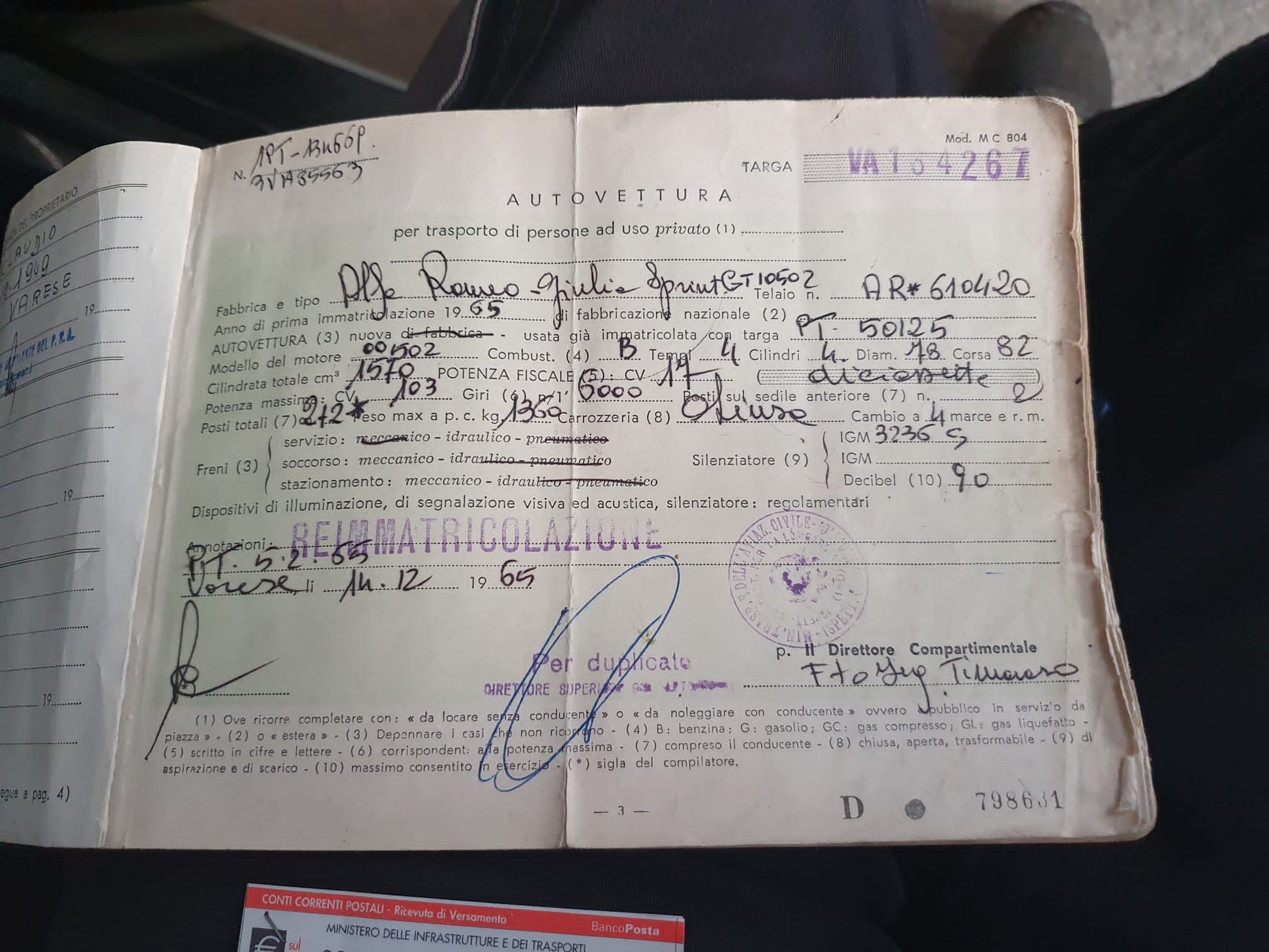 1965 SPRINT GT €43,000