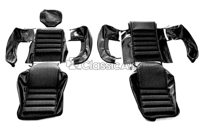 IN012 PAIR 1750GTV MK 1 FRONT SEAT COVERS - BLACK