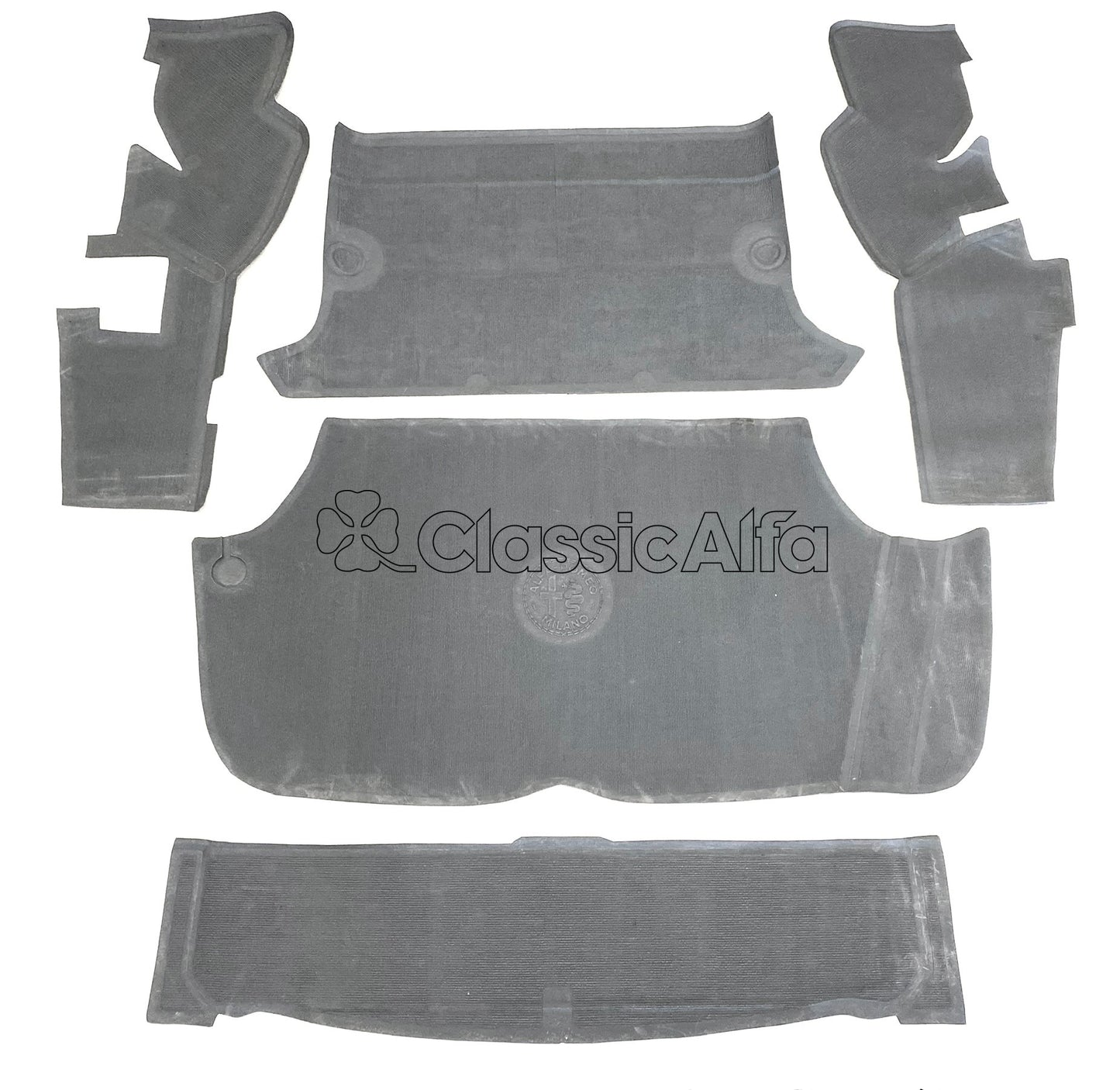 IN060/1 GT BOOT/TRUNK RUBBER MAT SET - DARK GREY