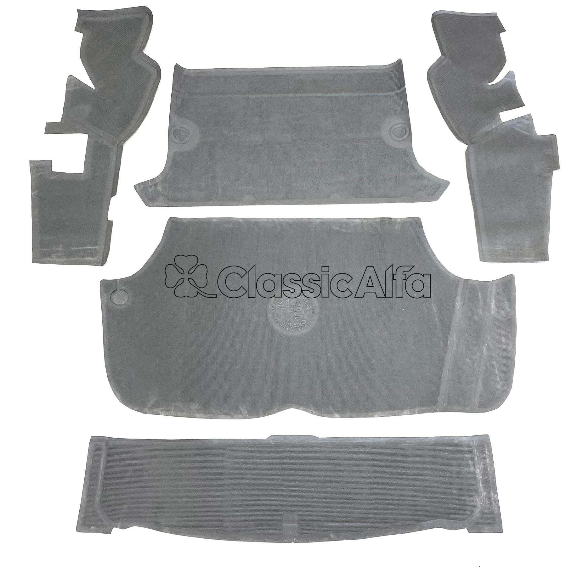 IN060/1 GT BOOT/TRUNK RUBBER MAT SET - DARK GREY