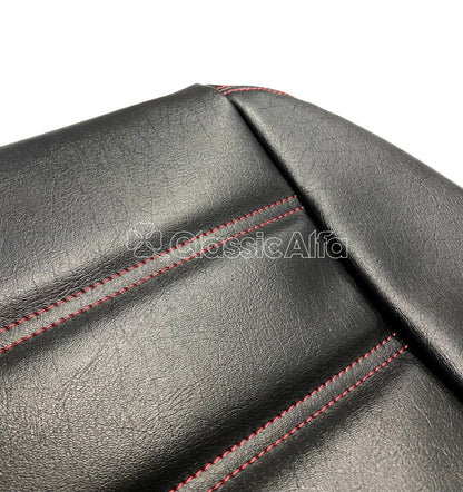 IN107 SPIDER QV 1987-88 SEAT COVER, BLACK WITH RED STITCHING