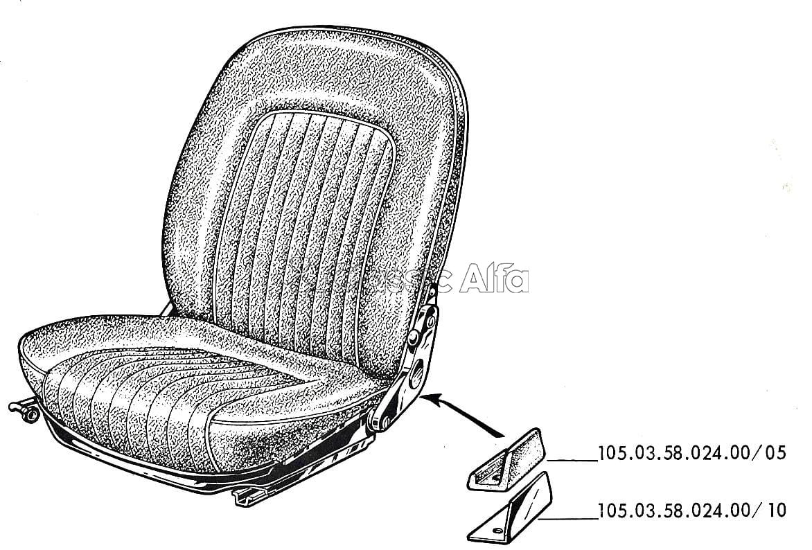 IN157 BLOCK FOR SPIDER SEAT ADJUSTER 1966-70