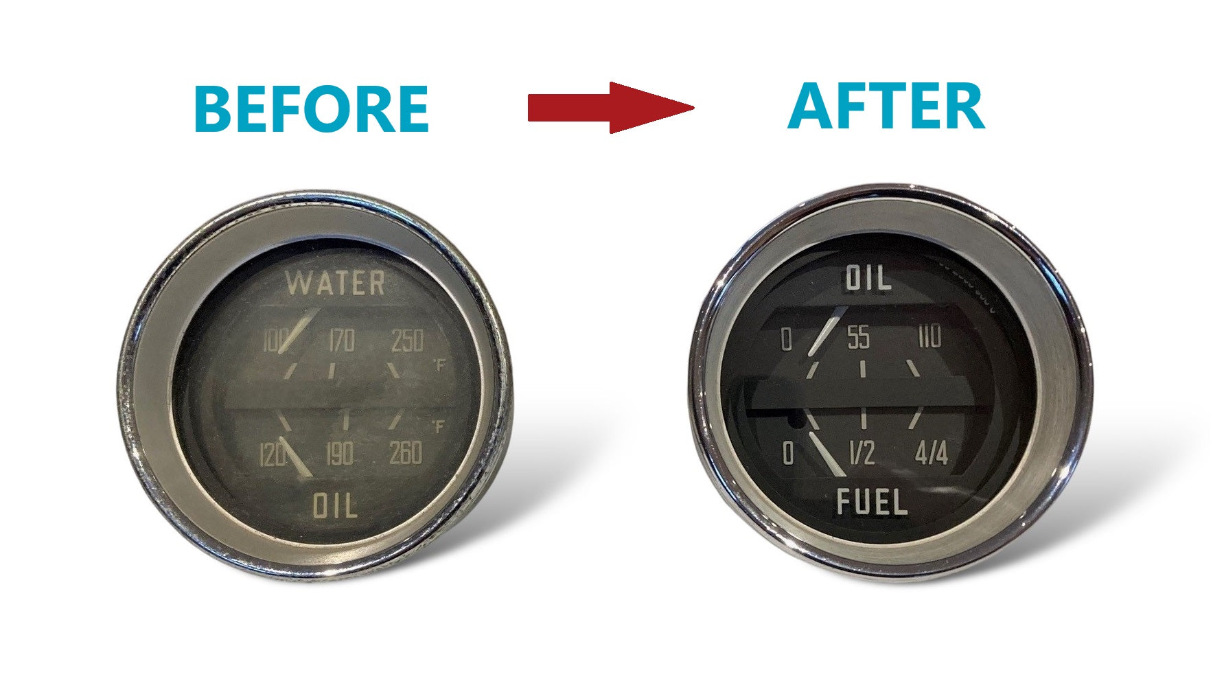 IN230 STEP FRONT DASH INSTRUMENT LENS OIL & FUEL