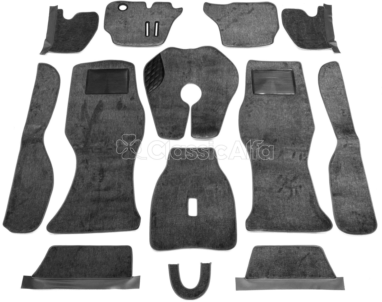 IN243 LHD 1750 GTV STANDING PEDALS CARPET SET - GREY