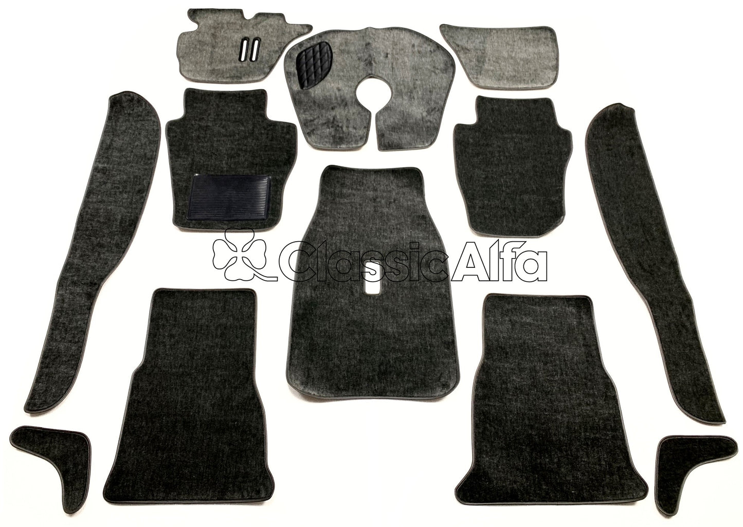 IN260 BERLINA 1750 SALOON GREY CARPET SET - LEFT HAND DRIVE STANDING PEDALS