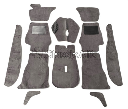 IN268/2 GIULIA SALOON PREMIUM GREY CARPET SET - LEFT HAND DRIVE HANGING PEDALS