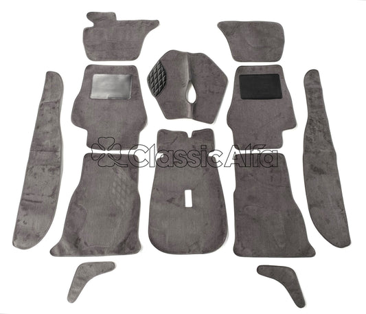 IN268/2 GIULIA SALOON PREMIUM GREY CARPET SET - LEFT HAND DRIVE HANGING PEDALS
