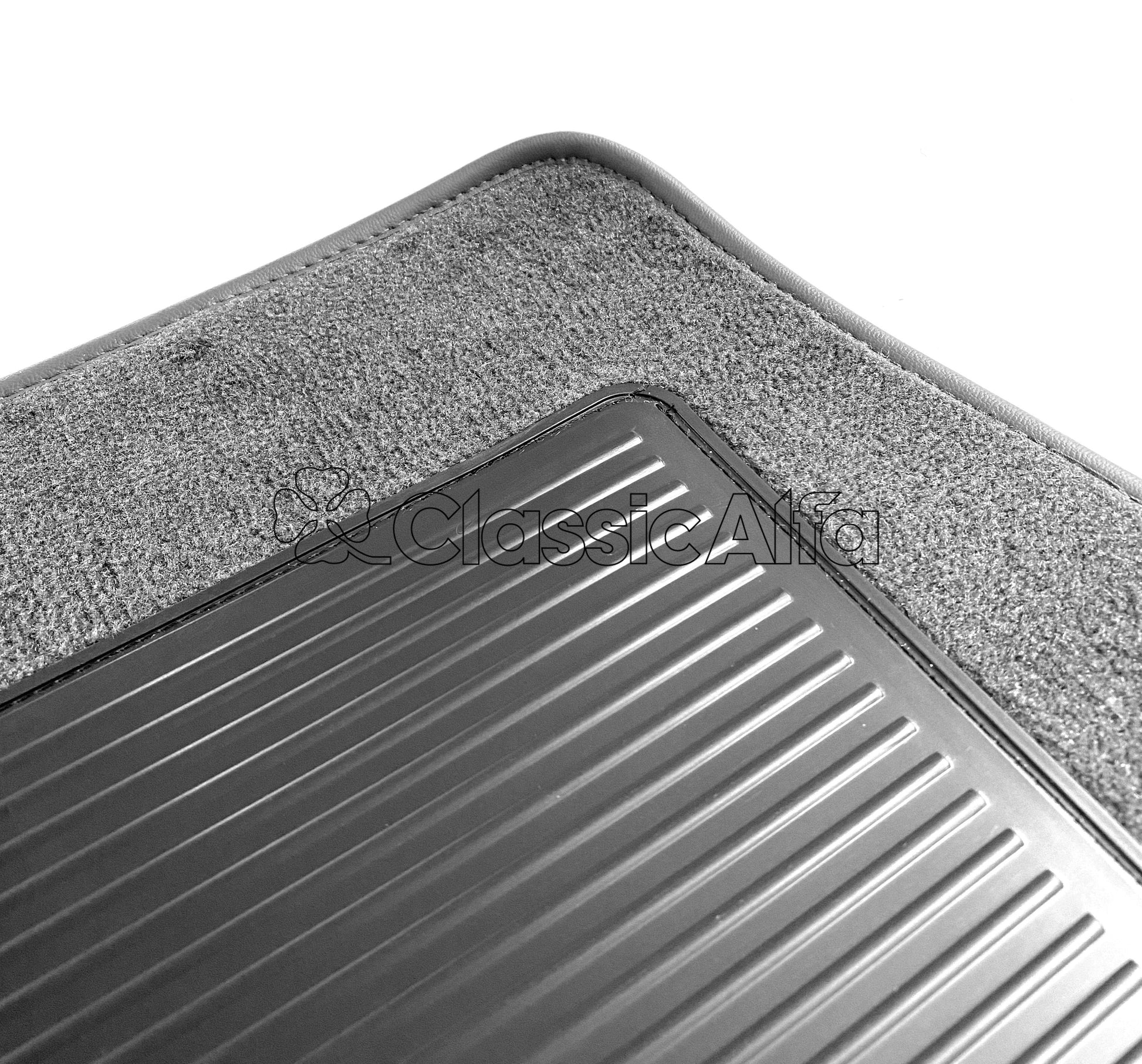 IN268/2 GIULIA SALOON PREMIUM GREY CARPET SET - LEFT HAND DRIVE HANGING PEDALS