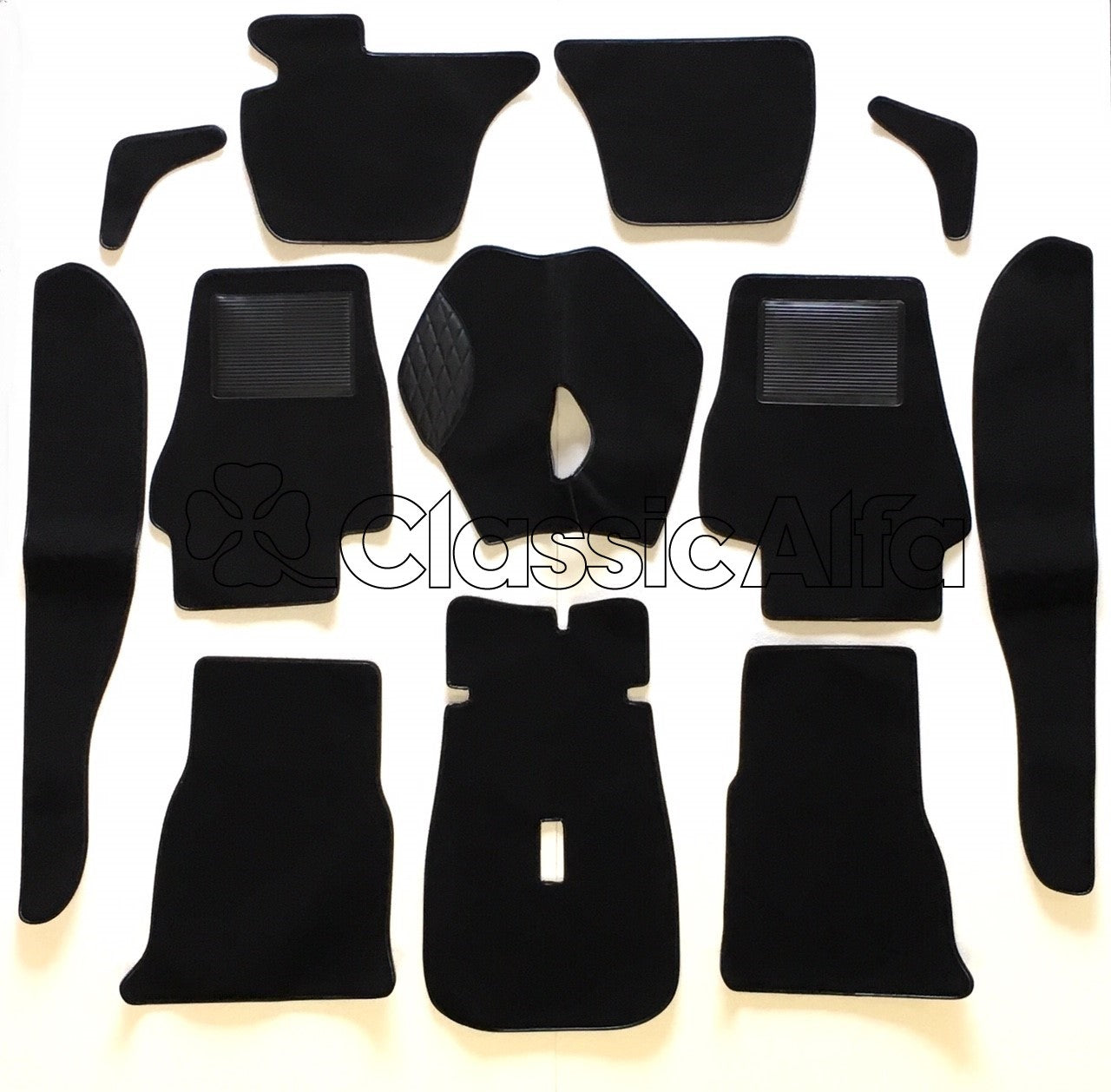 IN268 GIULIA SALOON PREMIUM BLACK CARPET SET - LEFT HAND DRIVE HANGING PEDALS