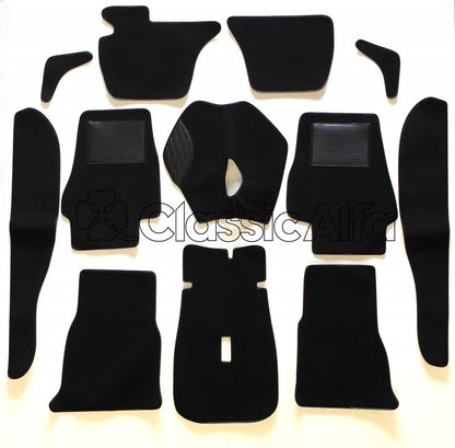 IN268 GIULIA SALOON PREMIUM BLACK CARPET SET - LEFT HAND DRIVE HANGING PEDALS