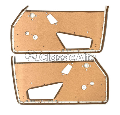 IN279 SPIDER 1984-89 INNER DOOR TRIM PANELS - BROWN - PAIR