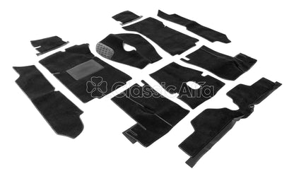 IN296 PREMIUM LHD CARPET SET FOR SPIDER 1972-82 - BLACK