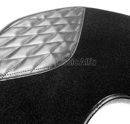 IN 297 PREMIUM BLACK LHD CARPET SET FOR SPIDER ROUNDTAIL  1966-69