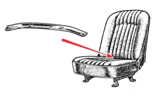 IN315/1 FRONT SEAT BACK- LOWER FIXING TRIM GT JUNIOR