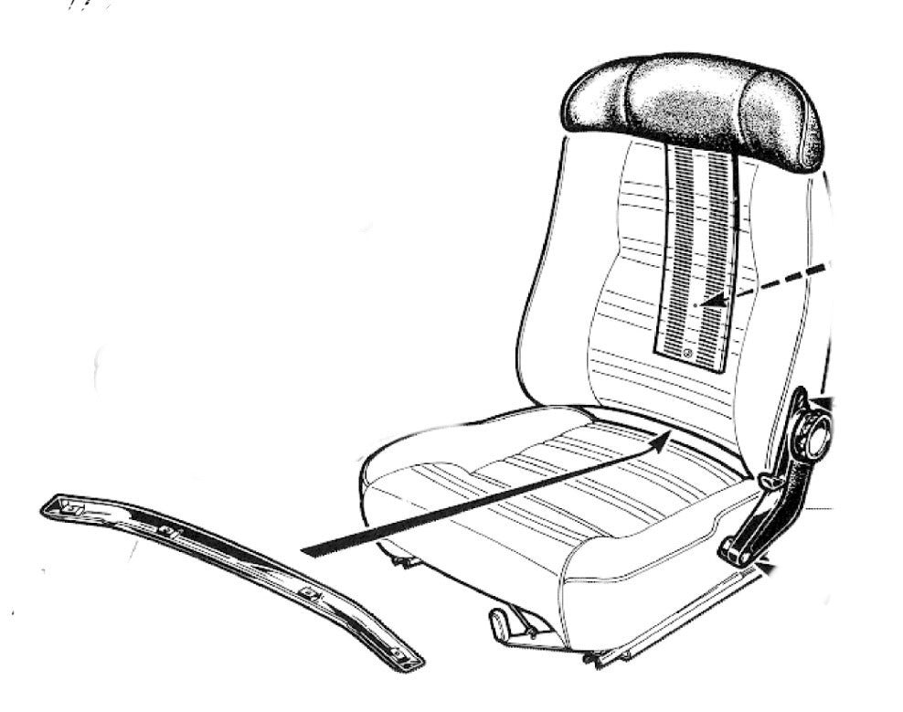 IN315 FRONT SEAT BACK- LOWER FIXING TRIM 1750 & 2000 GTV