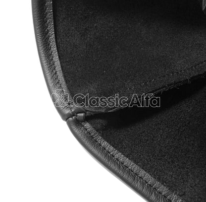 IN325 LEATHER GEAR LEVER GAITER - BLACK 5 ROWS OF STITCHING 