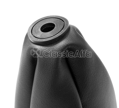 IN325 LEATHER GEAR LEVER GAITER - BLACK 5 ROWS OF STITCHING 