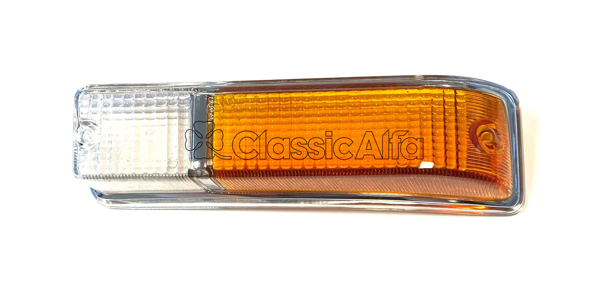 LT012 FRONT SIDELIGHT LENS LEFT - AMBER/CLEAR - GTV & GT JUNIOR 1970 ON