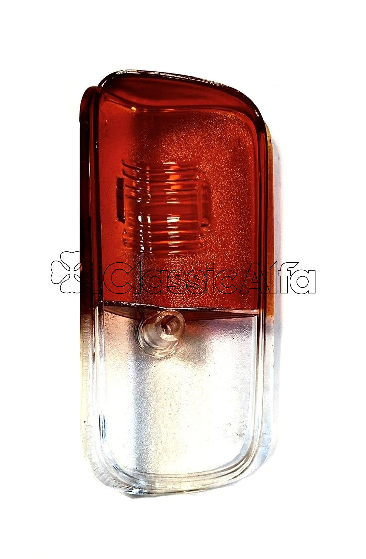 LT014/1 FRONT SIDELIGHT LENS AMBER & CLEAR, GT/GTj 1964-69, RIGHT