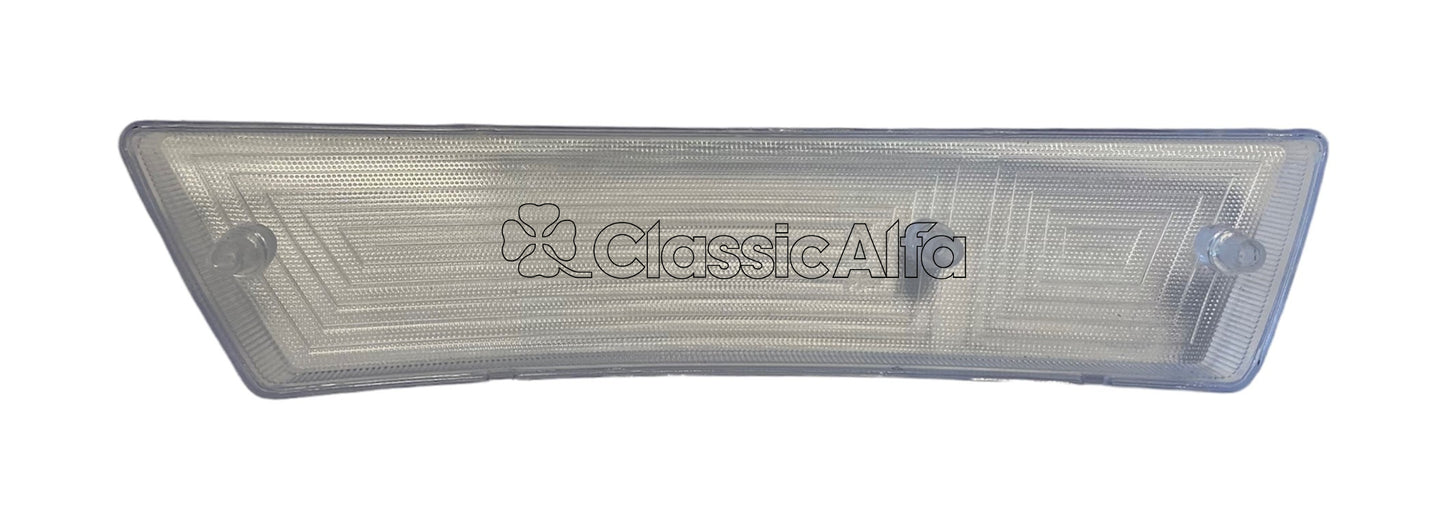 LT040/2 1970-84 SPIDER FRONT LIGHT LENS - LEFT CLEAR - FOR EURO MARKETS