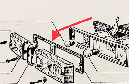LT118 GIULIA SUPER & Ti SIDELIGHT & INDICATOR INNER SEAL  - PAIR