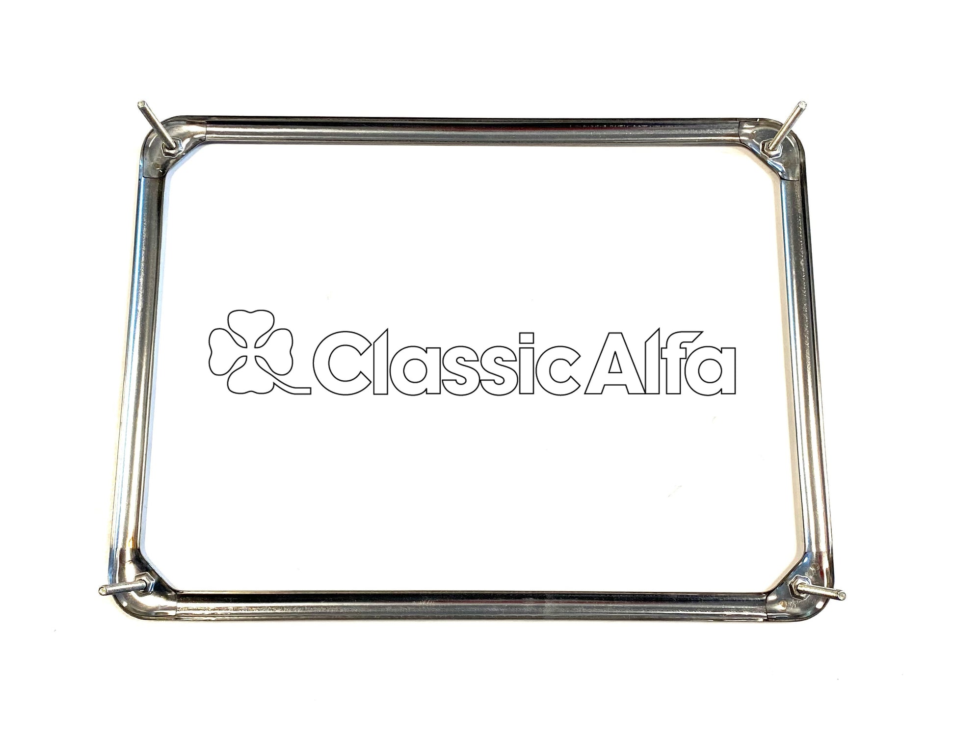 MI039 REAR NUMBER PLATE METAL FRAME WITH HIDDEN STUDS