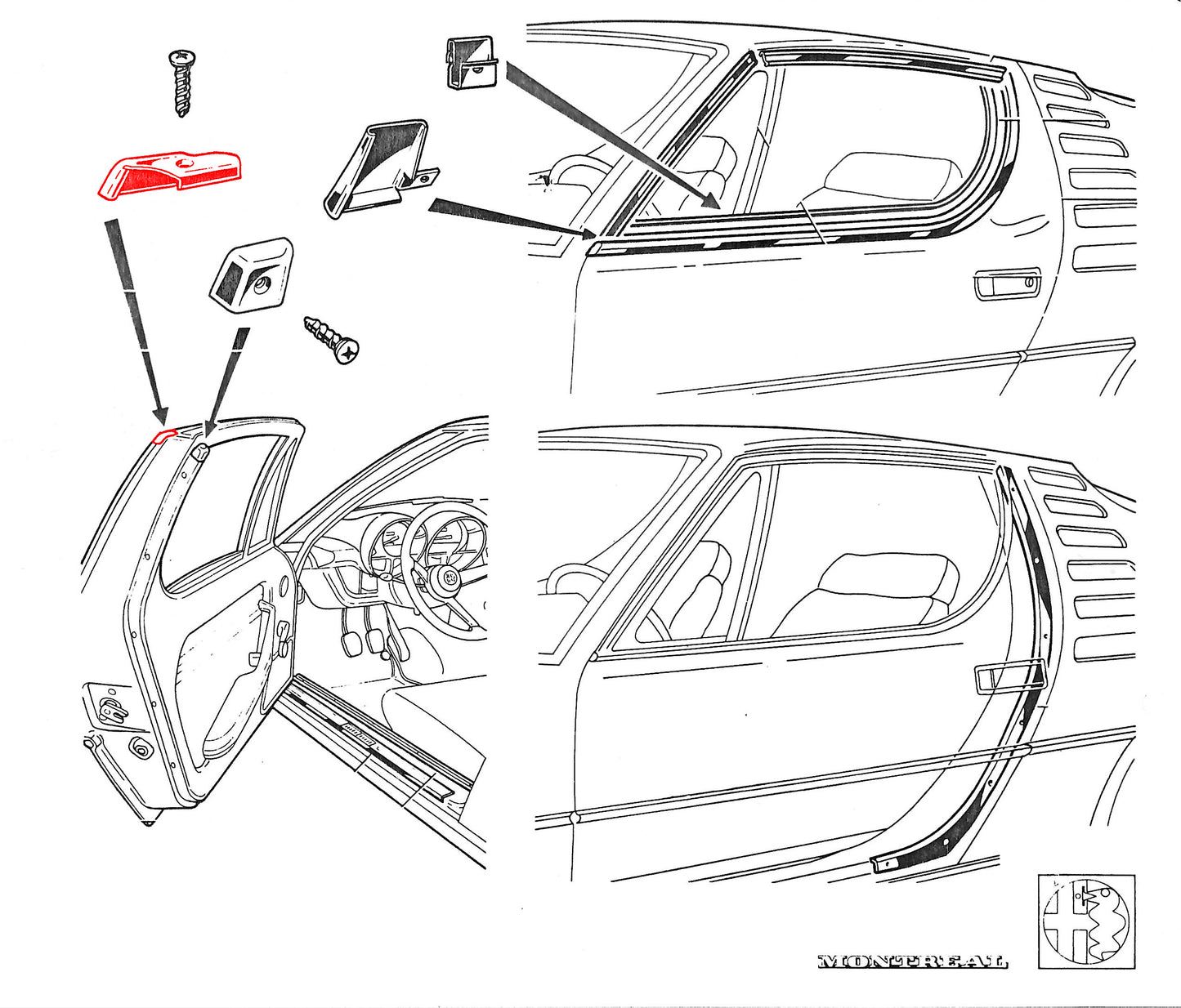 MN151 MONTREAL DOOR FRAME CHROME FINISHERS - PAIR