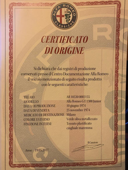 1974 GT 1300 JUNIOR LHD  £27,500 ONO