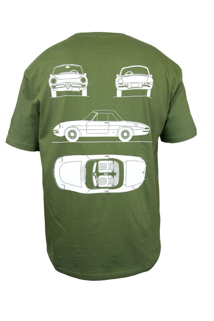 CLASSIC ALFA SPIDER GRAPHIC T-SHIRT - GREEN