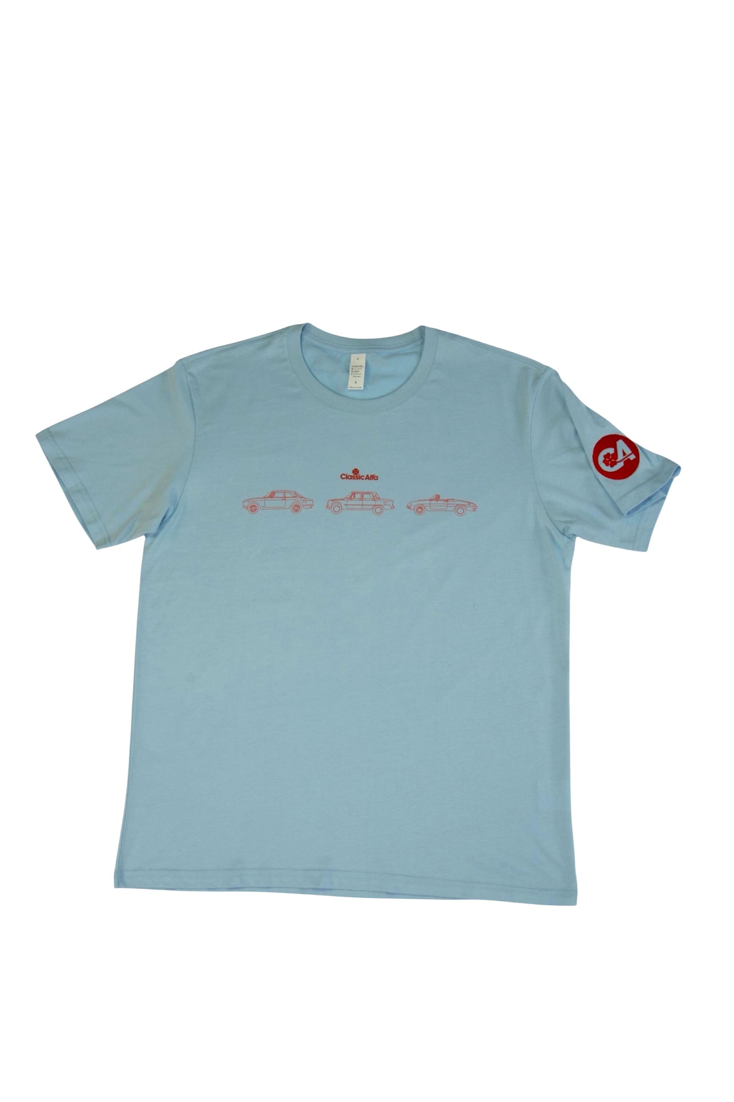 CLASSIC ALFA 105 GRAPHIC T-SHIRT - LIGHT BLUE