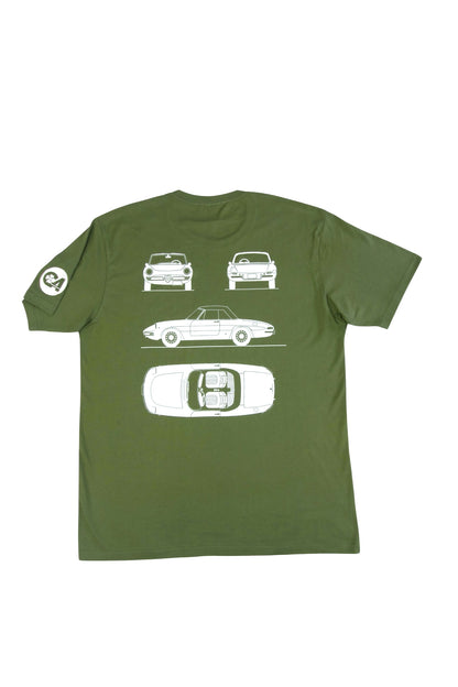 CLASSIC ALFA SPIDER GRAPHIC T-SHIRT - GREEN