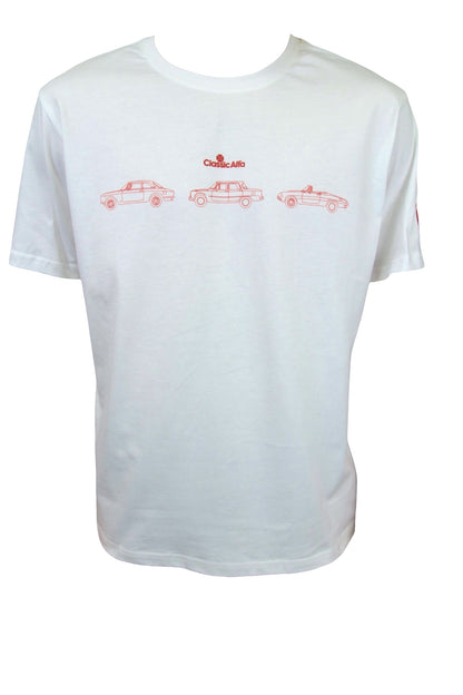 CLASSIC ALFA 105 GRAPHIC T-SHIRT - WHITE